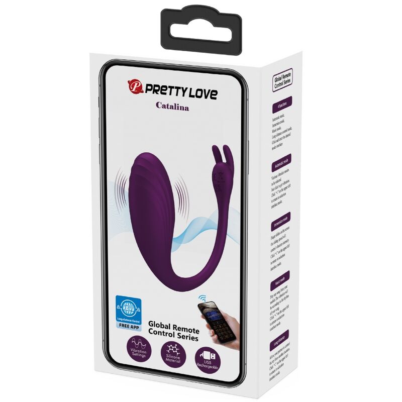 PRETTY LOVE - CATALINA VIBRATOR APP CONTROLE REMOTO ROXO