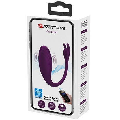 PRETTY LOVE - CATALINA VIBRATOR APP CONTROLE REMOTO ROXO