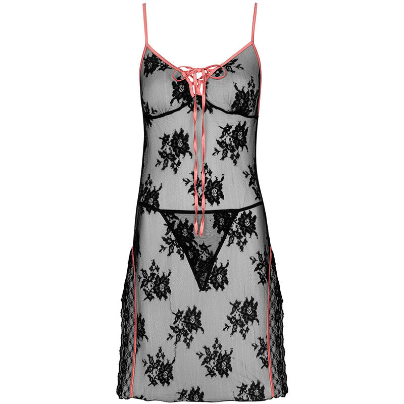 LIVCO CORSETTI FASHION - KARONIN LC 90628 CAMISA + CALCINHA PRETA