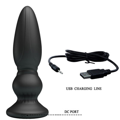 MR PLAY - PODEROSO VIBRADOR CONTROLE REMOTO PLUG ANAL PRETO