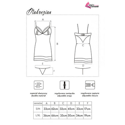 LIVCO CORSETTI FASHION - CAMISA MAKREZIAN LC 90545 + CALCINHA PRETA