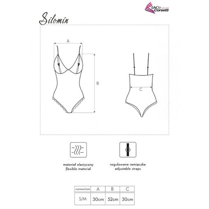 LIVCO CORSETTI FASHION - SILOMIN LC 1401 BODY + VESTIDO PRETO TAMANHO ÚNICO