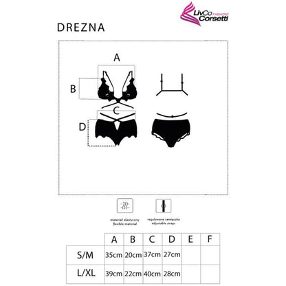 LIVCO CORSETTI FASHION - DREZNA LC 90733 SUTIÃ + CALCINHA PRETO