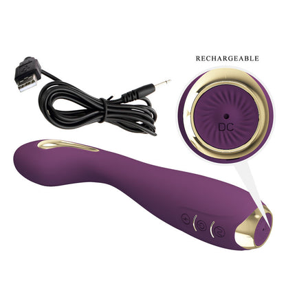 PRETTY LOVE - VIBRADOR HECTOR ELETROCHOQUE POR APP CONTROL ROXO