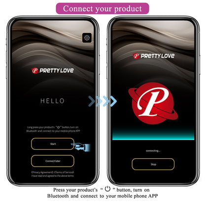 PRETTY LOVE - VIBRADOR HECTOR ELETROCHOQUE POR APP CONTROL ROXO