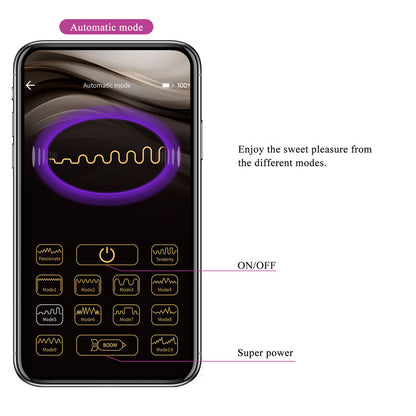 PRETTY LOVE - VIBRADOR HECTOR ELETROCHOQUE POR APP CONTROL ROXO