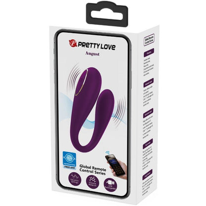 PRETTY LOVE - VIBRADOR GLOBAL DUPLO PRAZER REMOTO AUGUST