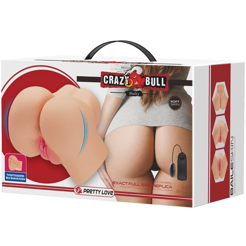 CRAZY BULL - VIBRADOR REALISTA DE VAGINA E ÂNUS HAILEY