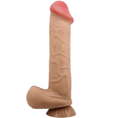 PRETTY LOVE - SÉRIE SLIDING SKIN DILDO REALISTA COM VENTOSA DESLIZANTE DE PELE CARNE 26 CM