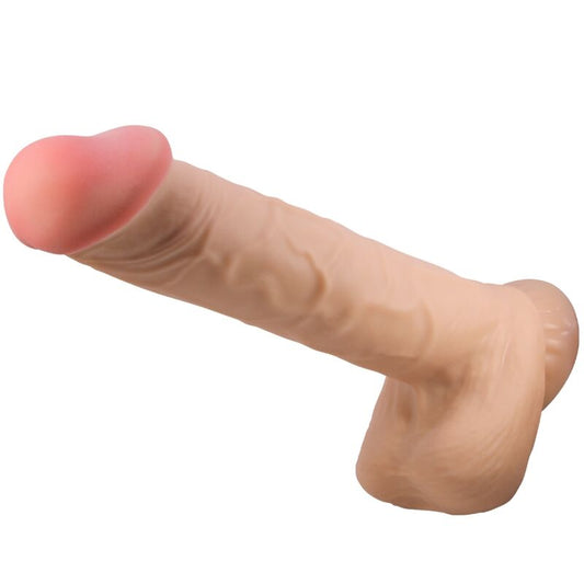 PRETTY LOVE - SÉRIE SLIDING SKIN DILDO REALISTA COM VENTOSA DESLIZANTE DE PELE CARNE 26 CM