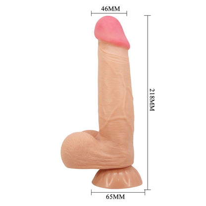 PRETTY LOVE - SÉRIE SLIDING SKIN DILDO REALISTA COM VENTOSA SLIDING SKIN 21,8 CM