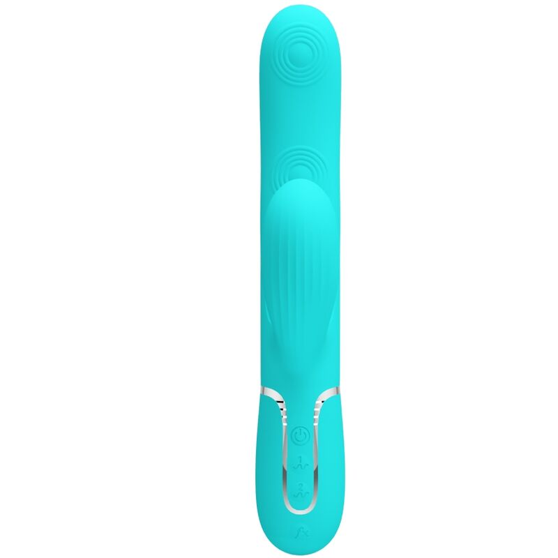 PRETTY LOVE - PERLITA MULTIFUNCIONAL 3 EM 1 VIBRADOR PONTO G VERDE ÁGUA