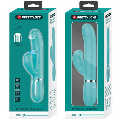 PRETTY LOVE - PERLITA MULTIFUNCIONAL 3 EM 1 VIBRADOR PONTO G VERDE ÁGUA