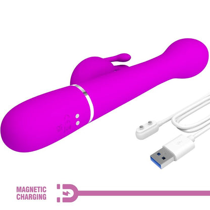 PRETTY LOVE - DEJON RABBIT VIBRATOR 3 IN 1 MULTIFUNKTIONS VIOLETT