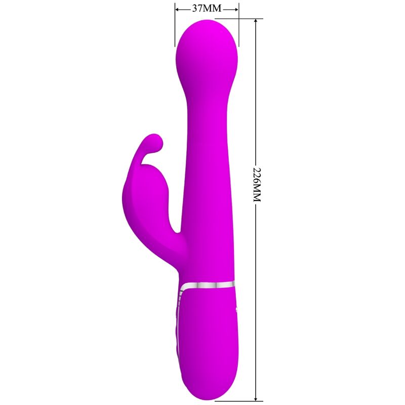 PRETTY LOVE - DEJON RABBIT VIBRATOR 3 IN 1 MULTIFUNKTIONS VIOLETT