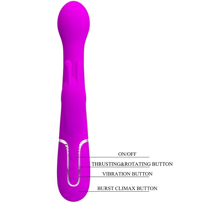 PRETTY LOVE - DEJON RABBIT VIBRATOR 3 IN 1 MULTIFUNKTIONS VIOLETT