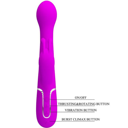 PRETTY LOVE - DEJON RABBIT VIBRATOR 3 IN 1 MULTIFUNKTIONS VIOLETT