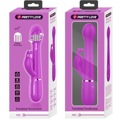 PRETTY LOVE - DEJON RABBIT VIBRATOR 3 IN 1 MULTIFUNKTIONS VIOLETT