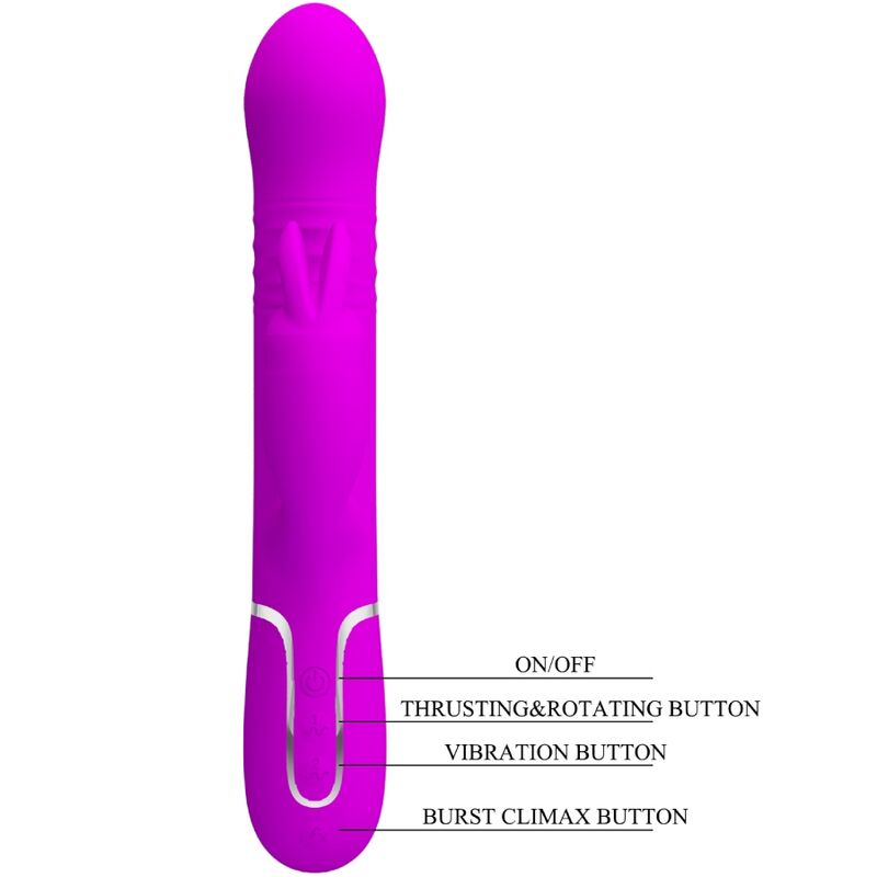 PRETTY LOVE - COALE RABBIT VIBRADOR PÉROLAS VIOLETA