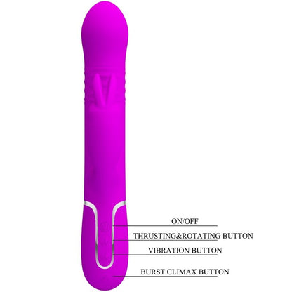 PRETTY LOVE - COALE RABBIT VIBRADOR PÉROLAS VIOLETA