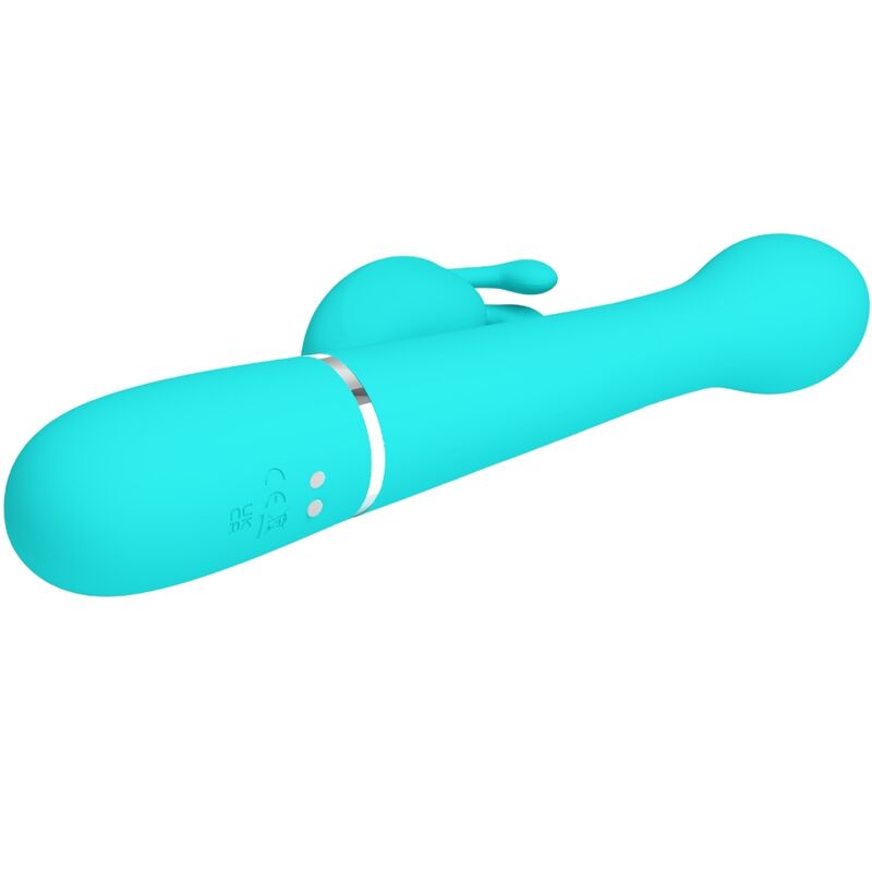 PRETTY LOVE - DEJON RABBIT VIBRADOR 3 EM 1 MULTIFUNCIONAL AQUA GREEN