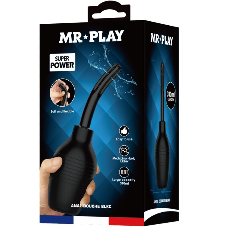 MR PLAY - DUCHA ANAL PRETA SUPER PODEROSA PRETA