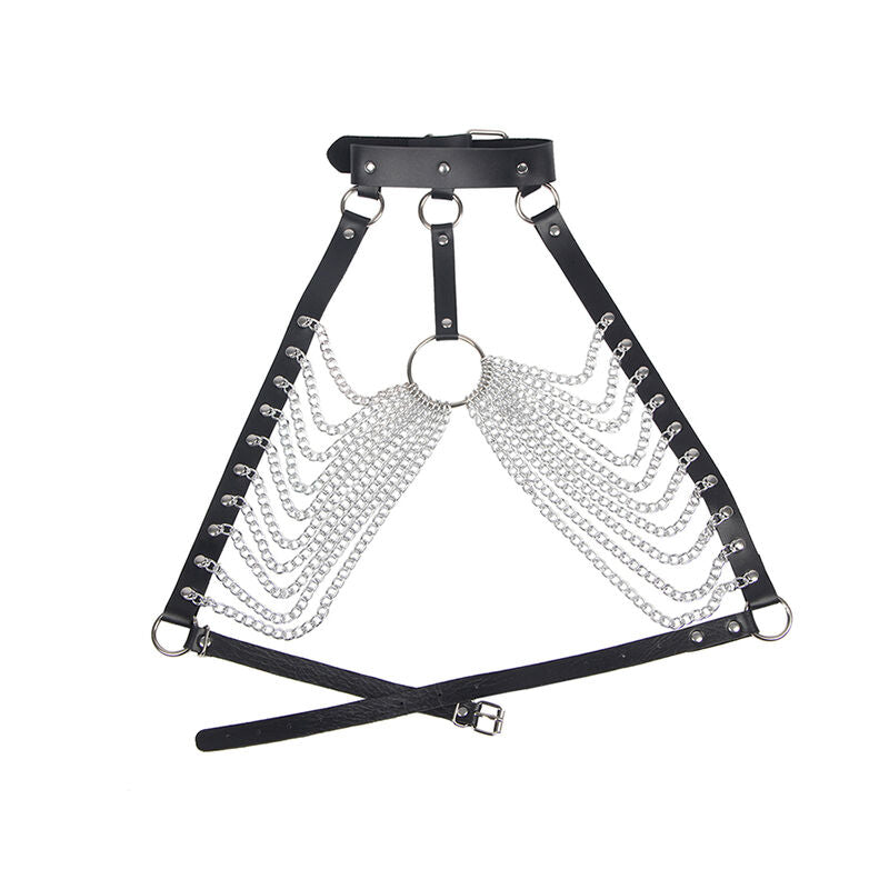 SUBBLIME - ARNÊS DE PEITO COM CORRENTES DE ARGOLAS GRANDES TAMANHO ÚNICO