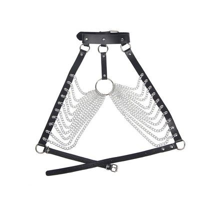 SUBBLIME - ARNÊS DE PEITO COM CORRENTES DE ARGOLAS GRANDES TAMANHO ÚNICO