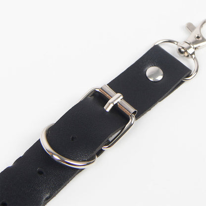 SUBBLIME - GÜRTEL UND STRUMPFBAND MIT RINGEN UND KETTENDETAIL EINE GRÖSSE