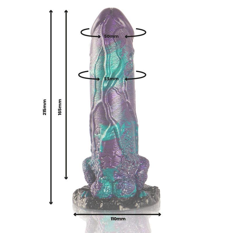ÉPICO - BASILISK DILDO DUPLO ESCAMOSO PRAZER TAMANHO GRANDE