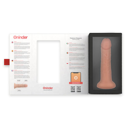 ONINDER - DILDO VIBRADOR BOGOTÁ MÉDIO 9 VELOCIDADES NATURAL 20 CM -O- 4,2 CM - APLICATIVO GRÁTIS