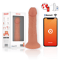ONINDER - DILDO VIBRADOR BOGOTÁ MÉDIO 9 VELOCIDADES NATURAL 20 CM -O- 4,2 CM - APLICATIVO GRÁTIS