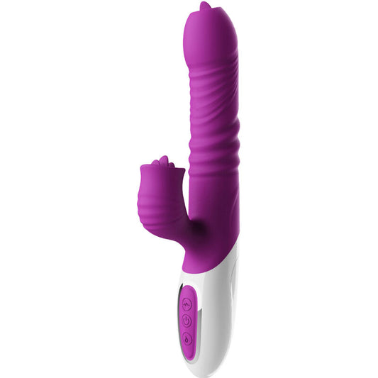 ARMONY - VIBRADOR DE LÍNGUA DUPLA E EFEITO DE CALOR VIOLETA DE IMPULSO