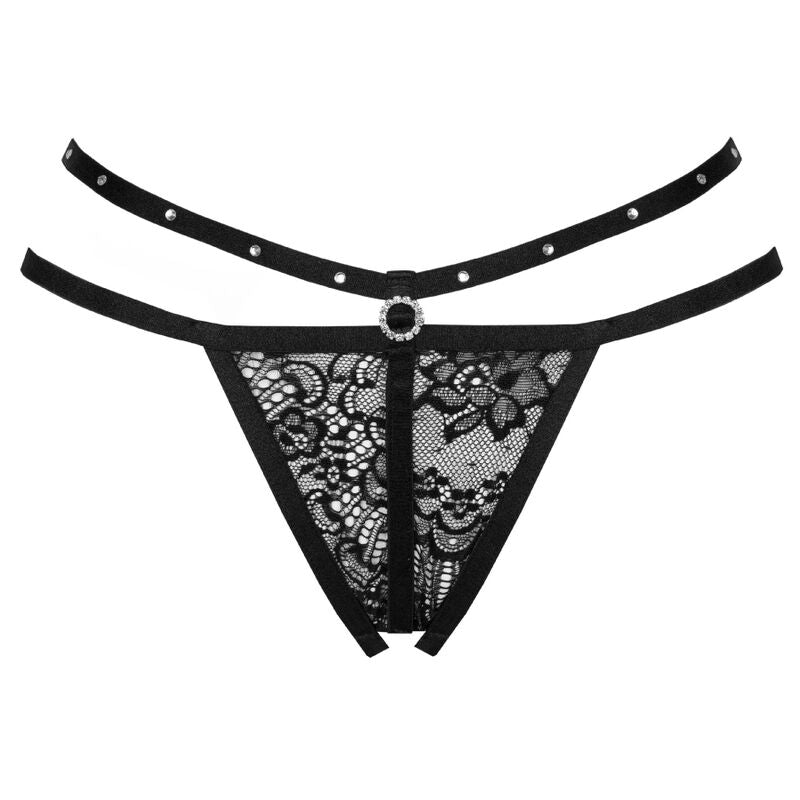 LIVCO CORSETTI FASHION - TANGA NOMADE CROTCHLESS PRETA