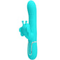 PRETTY LOVE - VIBRADOR COELHO MULTIFUNCIONAL 4 EM 1 BORBOLETA VERDE ÁGUA