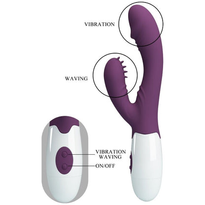 PRETTY LOVE - BUTTERFLY KISS RABBIT VIBRATOR &amp; G-SPOT STIMULATOR LILA