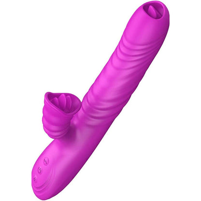 ARMONY - ANGELIA MULTIFUNCIONAL VIBRADOR LÍNGUA DUPLA EFEITO CALOR VIOLETA