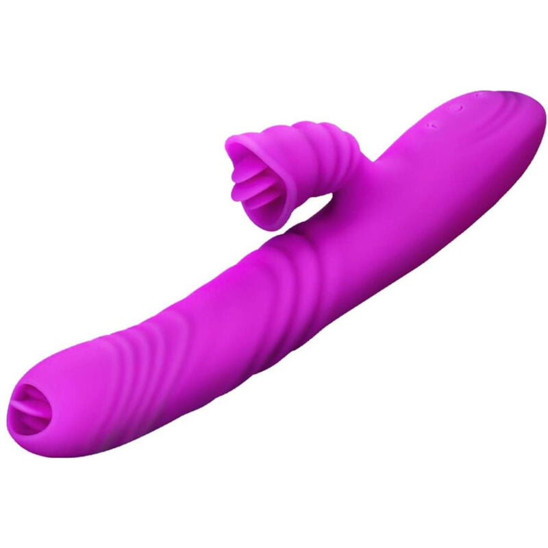 ARMONY - ANGELIA MULTIFUNCIONAL VIBRADOR LÍNGUA DUPLA EFEITO CALOR VIOLETA