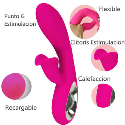 ARMONY - VIBRADOR DARO E ESTIMULADOR DE ANEL DE PUXAR FÚCSIA