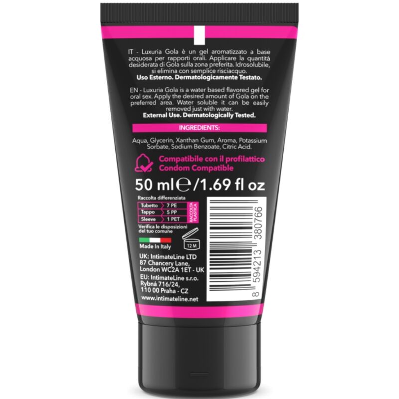 INTIMATELINE LUXURIA - GEL SEXO ORAL SABOR CEREJA 50 ML
