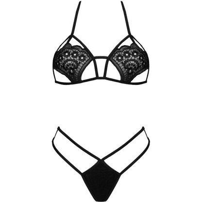 LIVCO CORSETTI FASHION - JIMENA LC 20216 BRA + TANGA PRETO TAMANHO ÚNICO