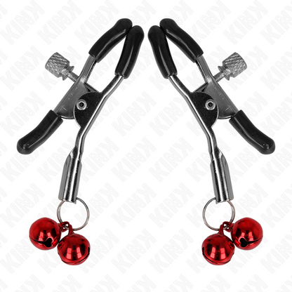 KINK - PINÇA DE MAMILO DUPLA BELL VERMELHO 6 CM