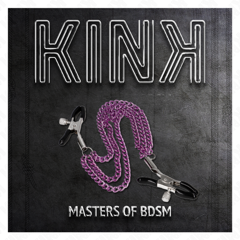 KINK - GRAMPOS DE MAMILOS COM 3 CORRENTES ROXO 20/23/28 CM