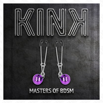 KINK - GRAMPOS DE MAMILOS FINO BELL ROXO 7 CM