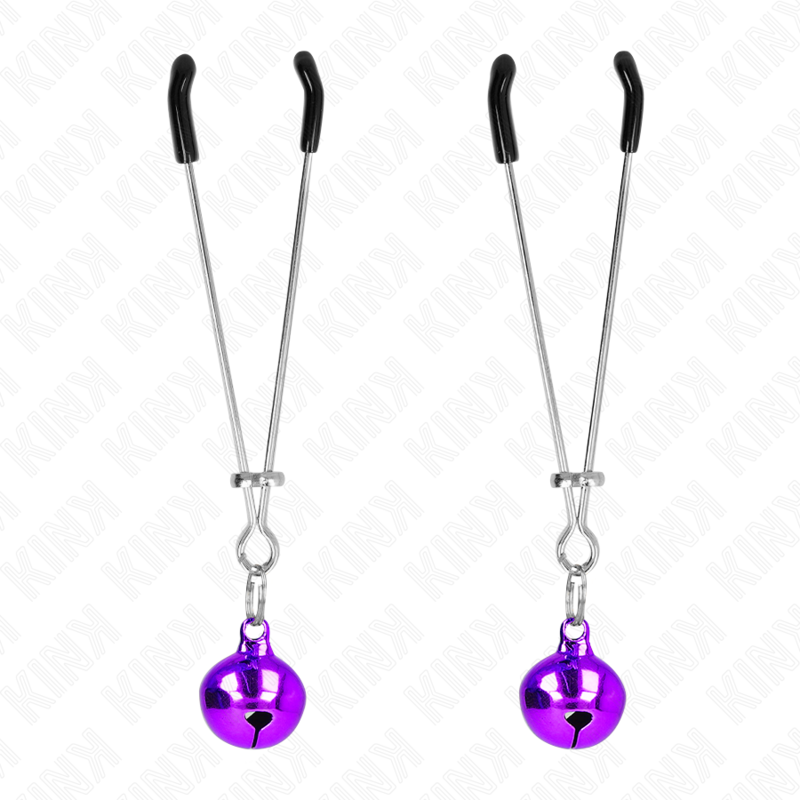 KINK - GRAMPOS DE MAMILOS FINO BELL ROXO 7 CM