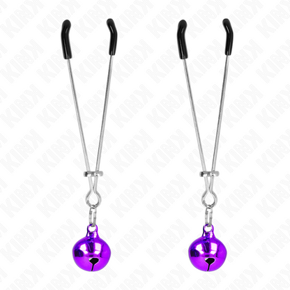 KINK - GRAMPOS DE MAMILOS FINO BELL ROXO 7 CM