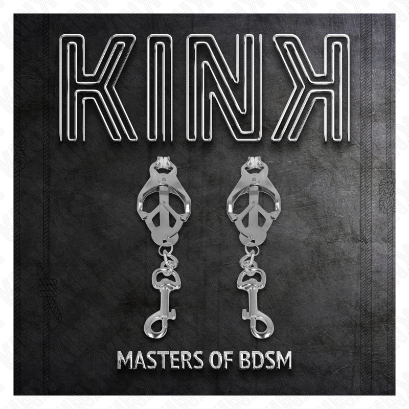 KINK - GRAMPOS DE MAMILOS DE TREVO JAPONÊS COM GANCHOS PRATA