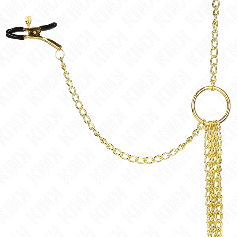 KINK - 4 GRAMPOS DE MAMILOS E CLITÓRIS AJUSTÁVEIS OURO