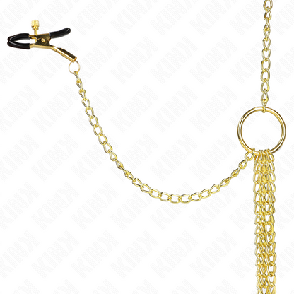 KINK - 4 GRAMPOS DE MAMILOS E CLITÓRIS AJUSTÁVEIS OURO