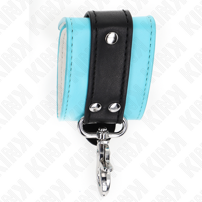 KINK - RESTRIÇÕES DE PULSO COM TRAVA PREMIUM PRETO / AZUL AJUSTÁVEL 21-28 CM X 5,5 CM